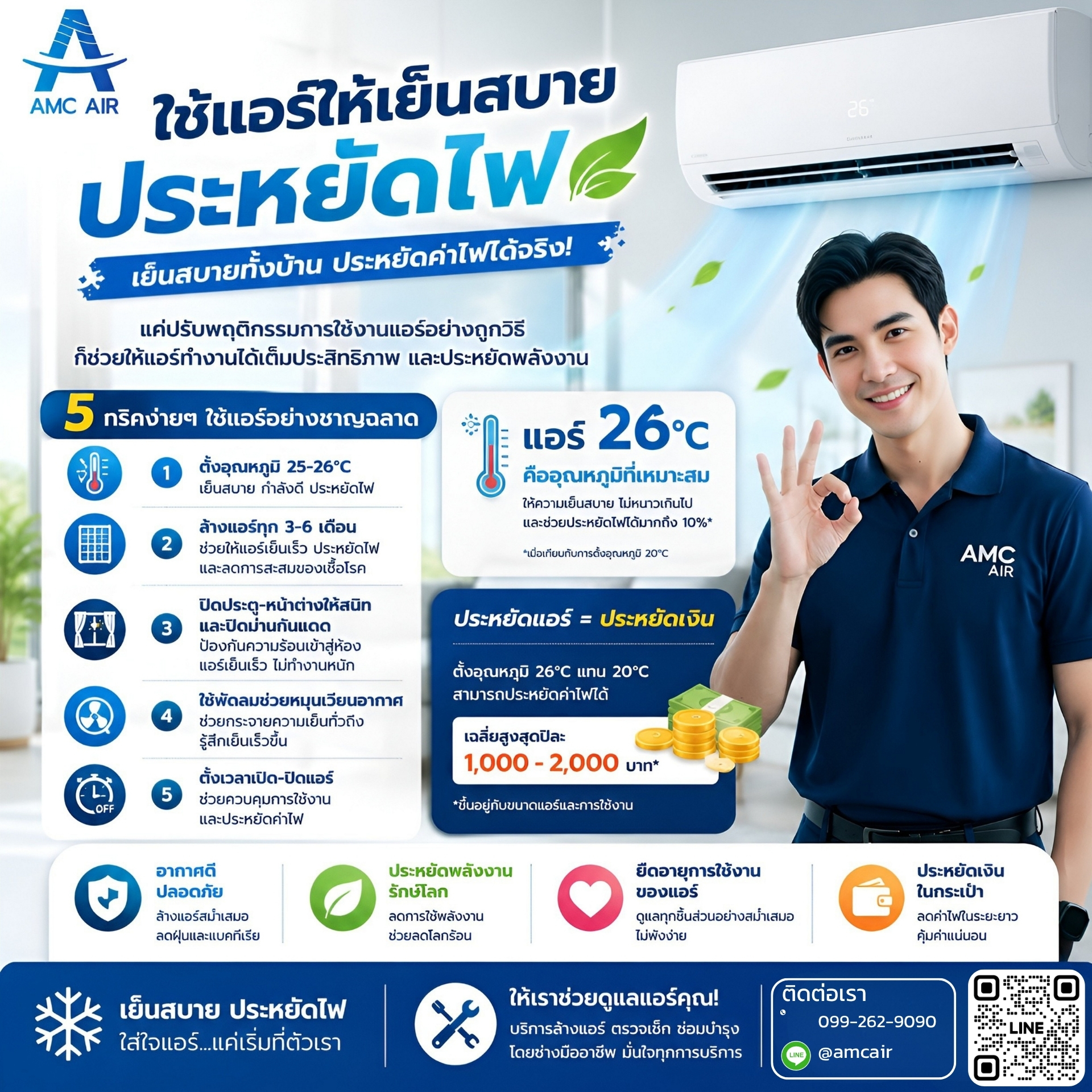 💡 5 ทริกง่ายๆ ใช้แอร์อย่างชาญฉลาด
