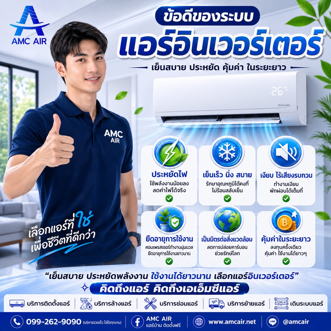 ข้อดีของแอร์ inverter